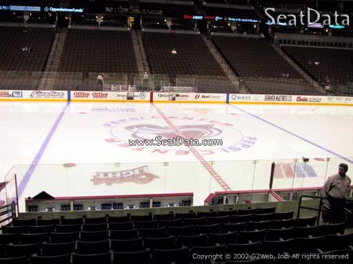 Seat view from section 102 at the Pepsi Center, home of the Colorado Avalanche